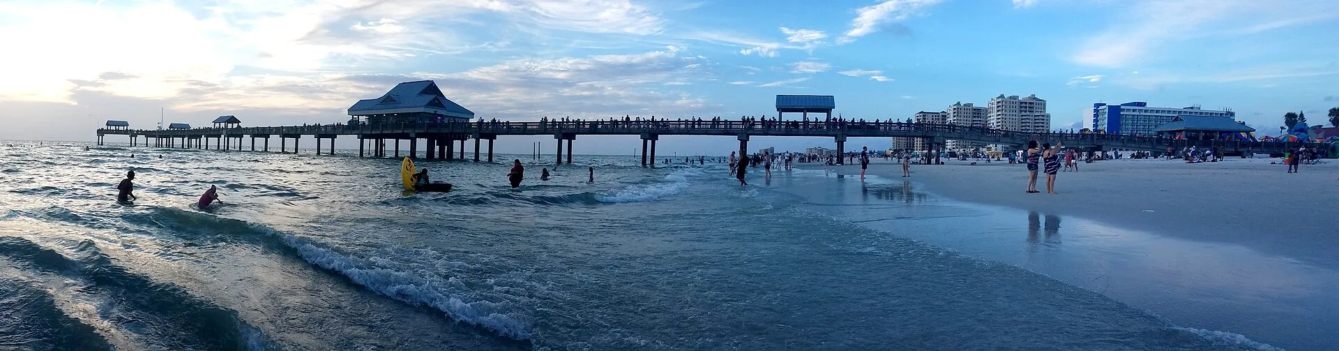 Clearwater Beach Pier 60 panorama, Tampa Bay, Florida.