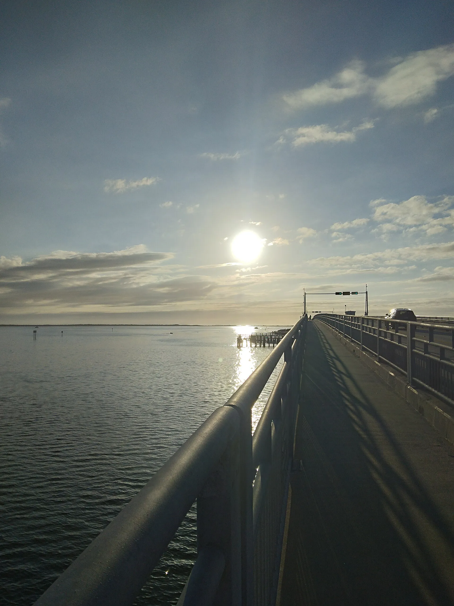 Sunset from the Dunedin Causeway bridge.