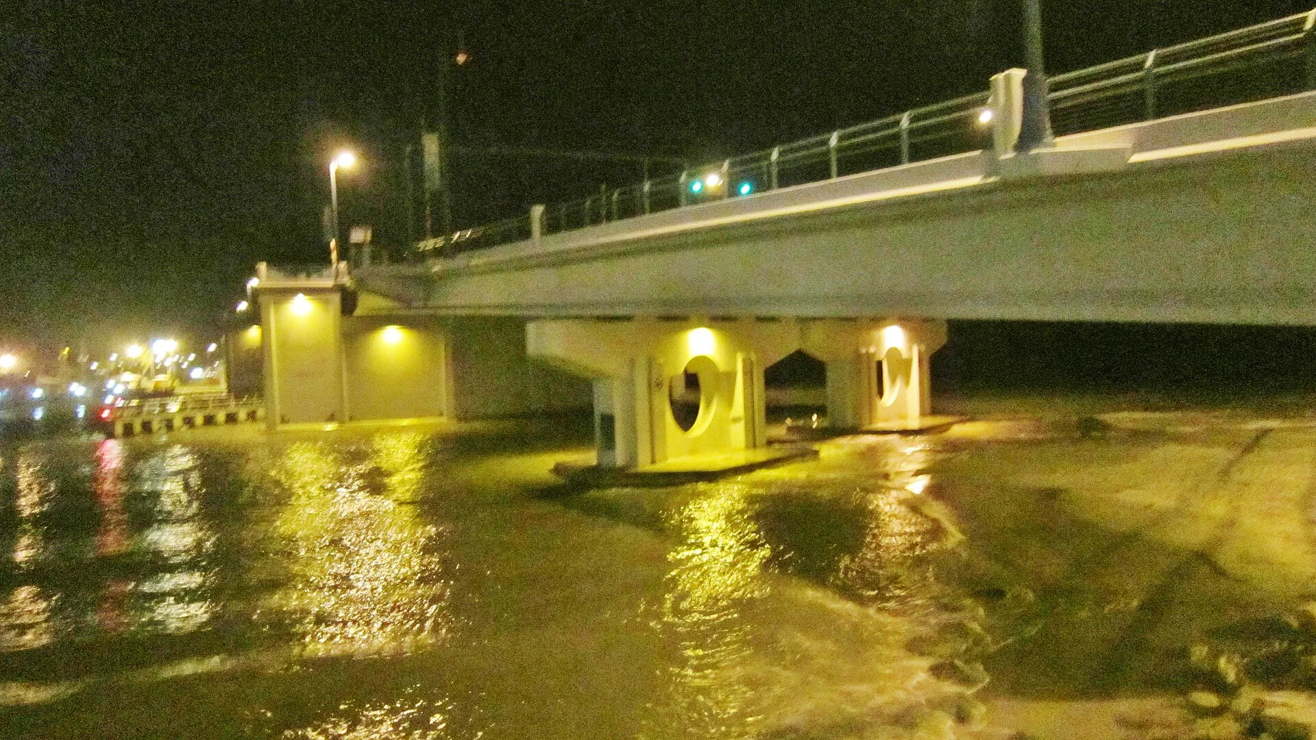 John's Pass new drawbridge by night, Madeira Beach.