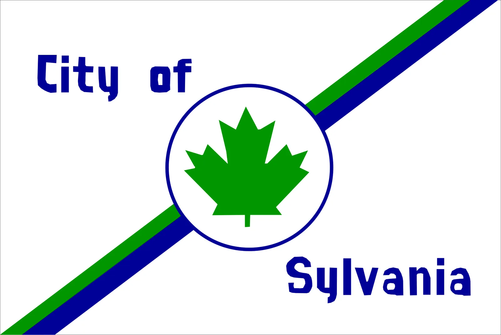 Flag of Sylvania, Ohio (1977–2021).