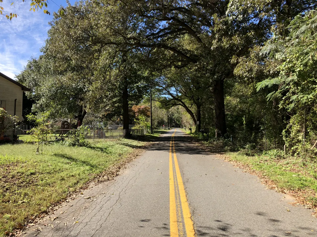 View southwest along Trueman Point Road at Patuxent Boulevard in Eagle Harbor, Prince George's County, Maryland