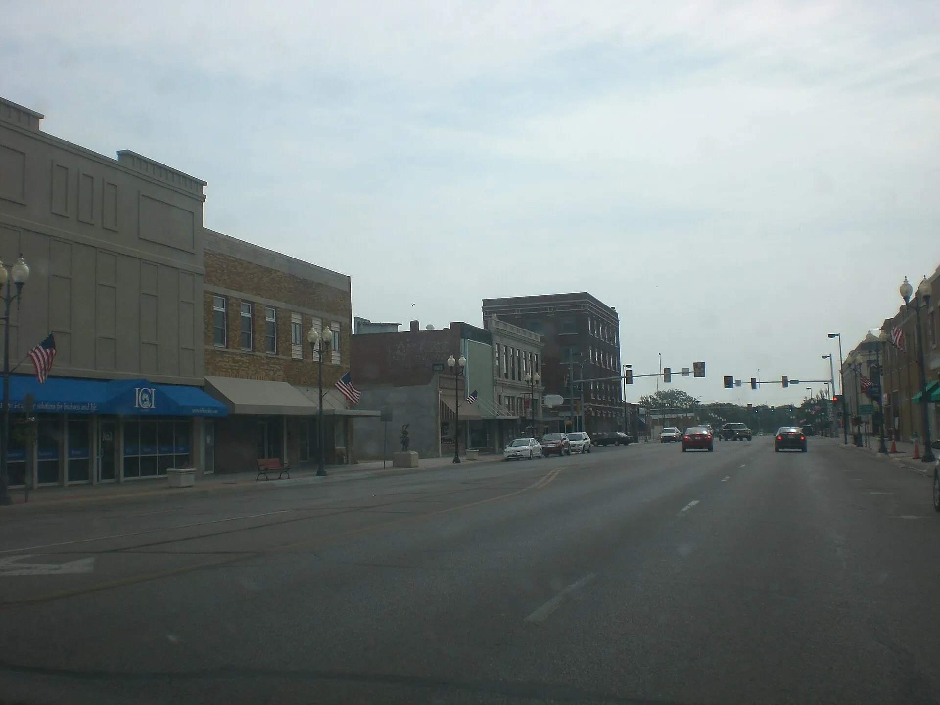 Central street in El Dorado, KS