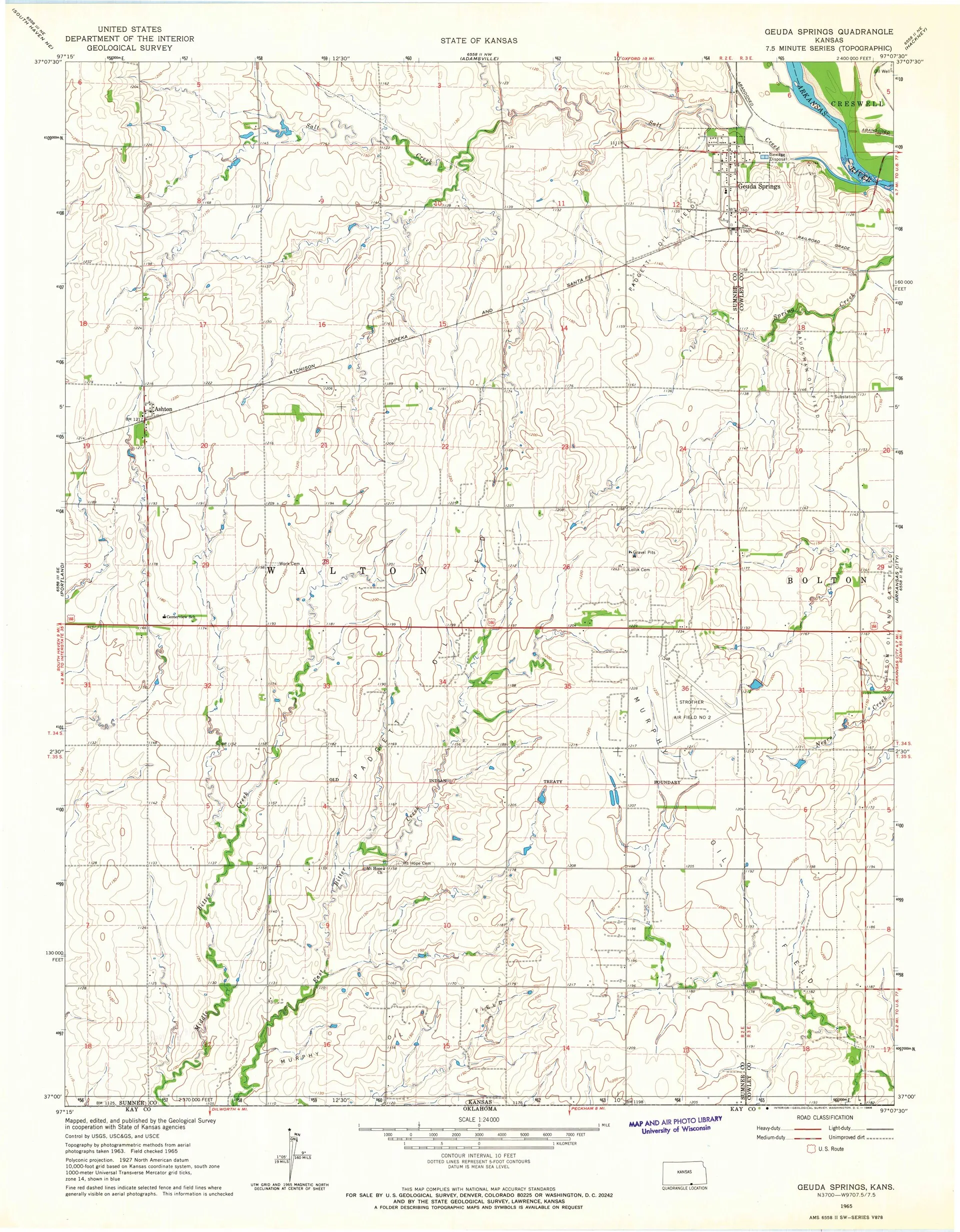Historische Karten von Kansas.