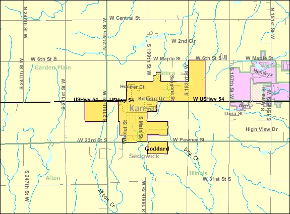Map of Goddard, Kansas