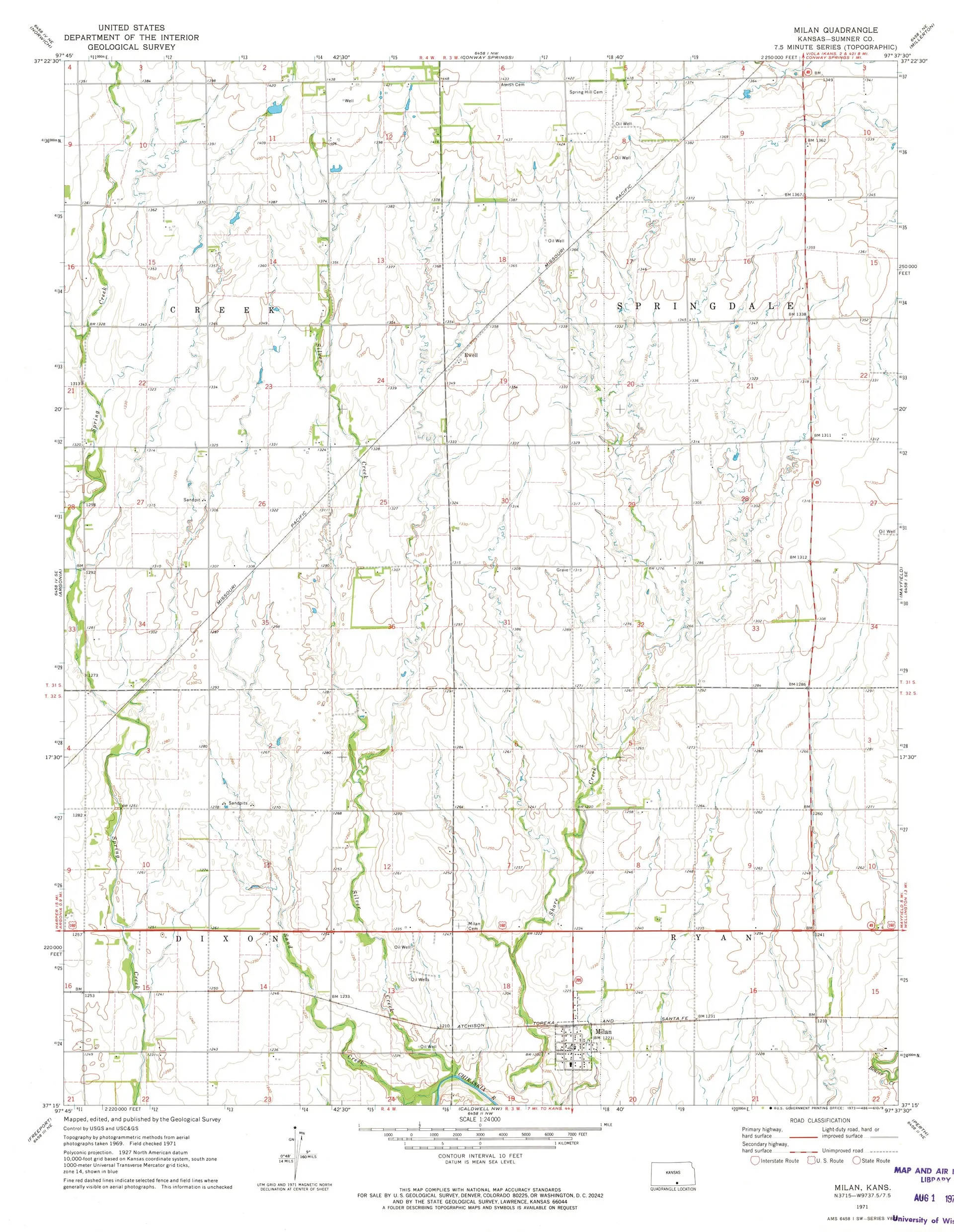 Historische Karten von Kansas.