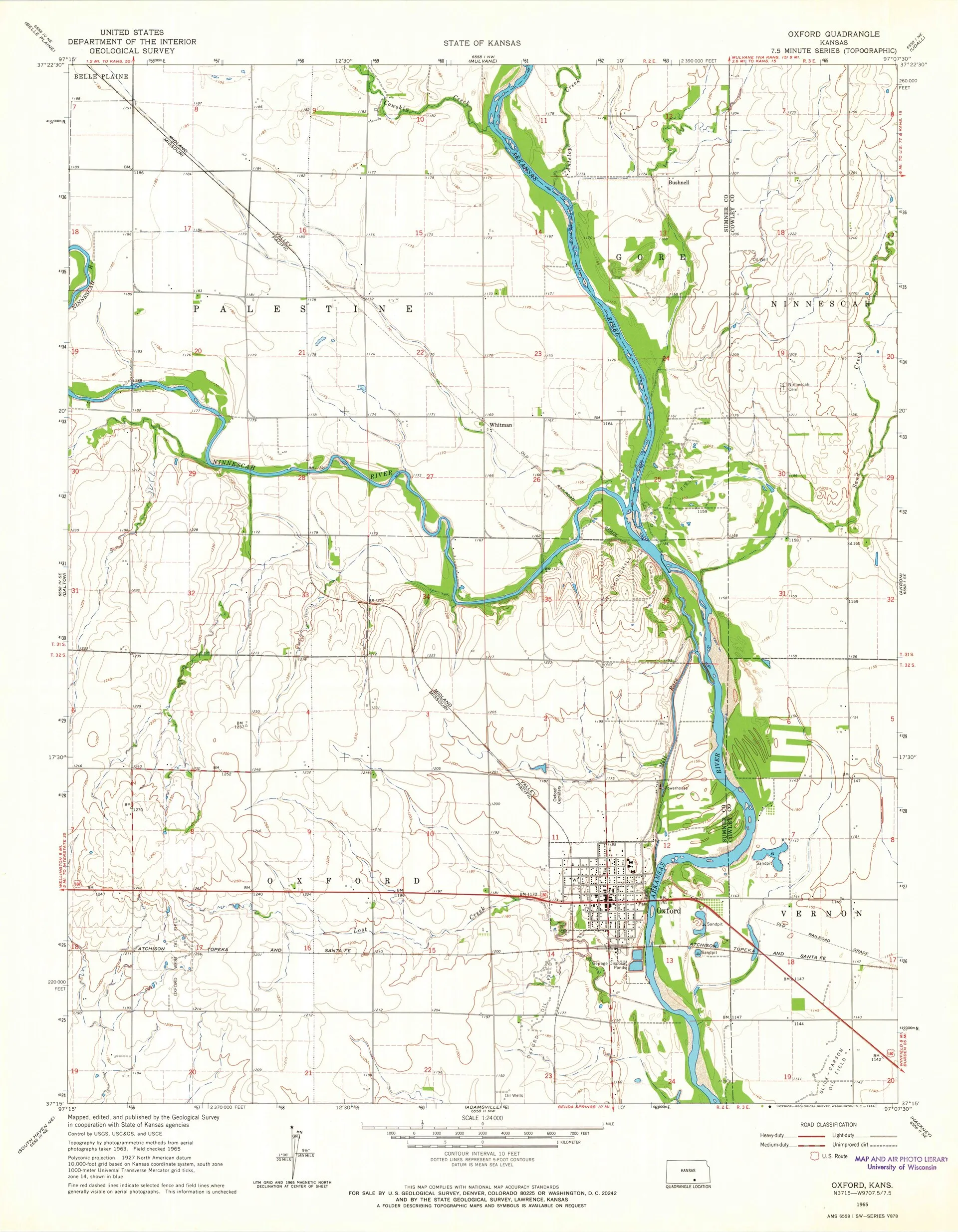 Historische Karten von Kansas.