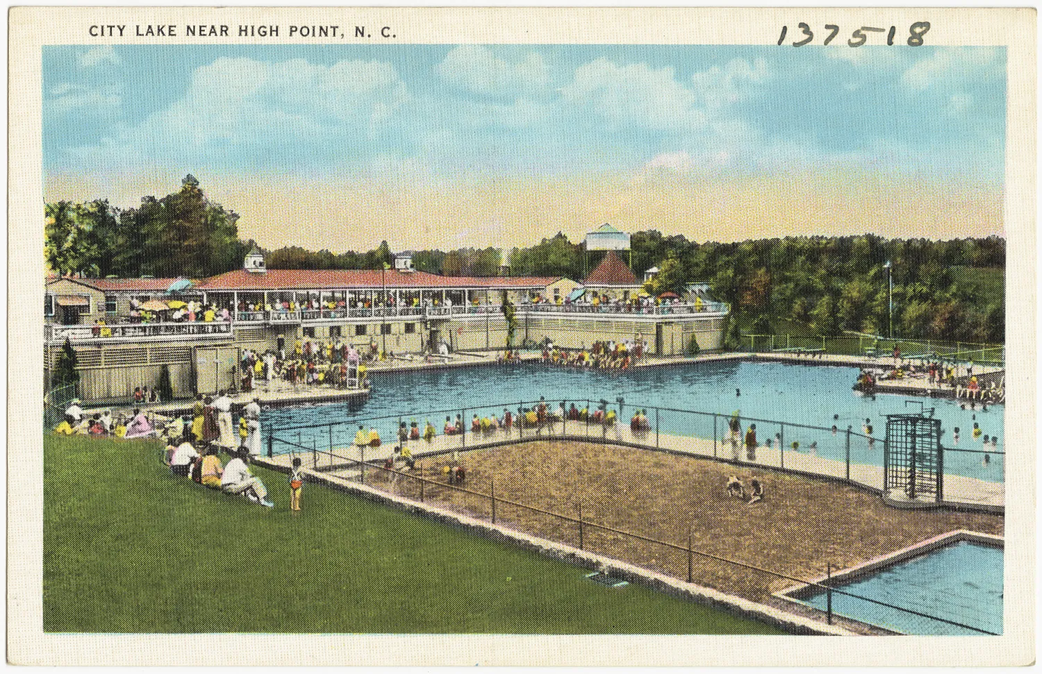 City Lake postcard, circa 1930–1945