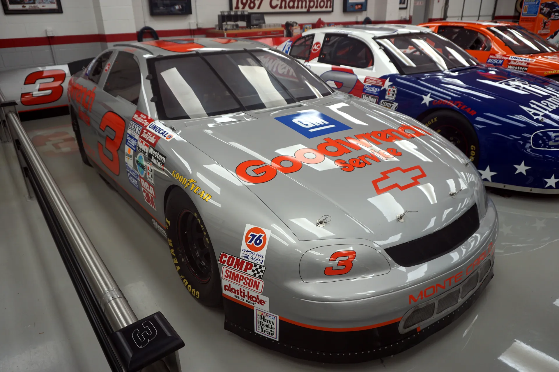 Earnhardt's silver No. 3 GM Goodwrench Monte Carlo